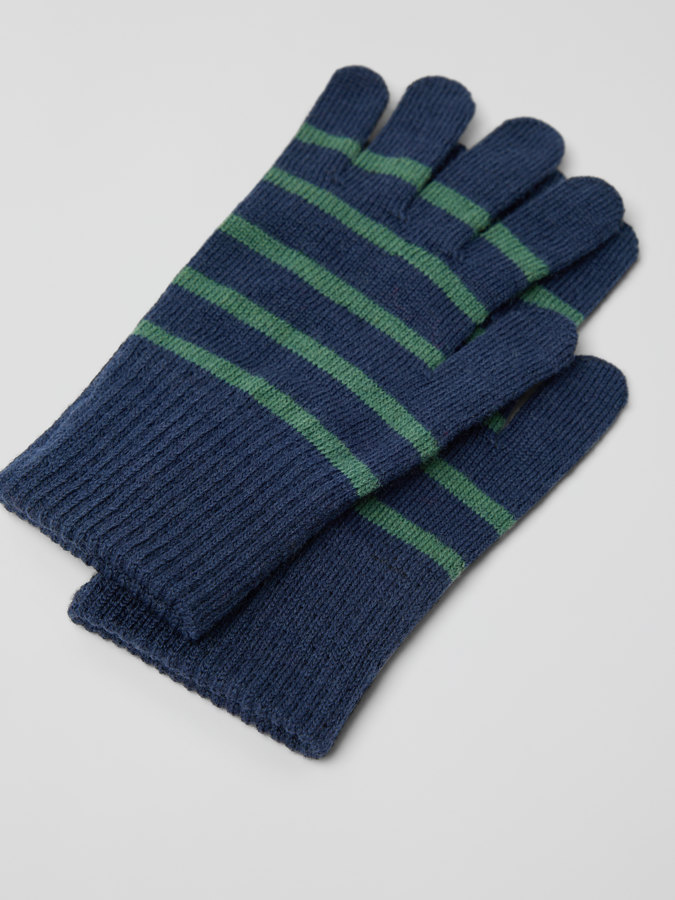 knitted gloves in wool blend