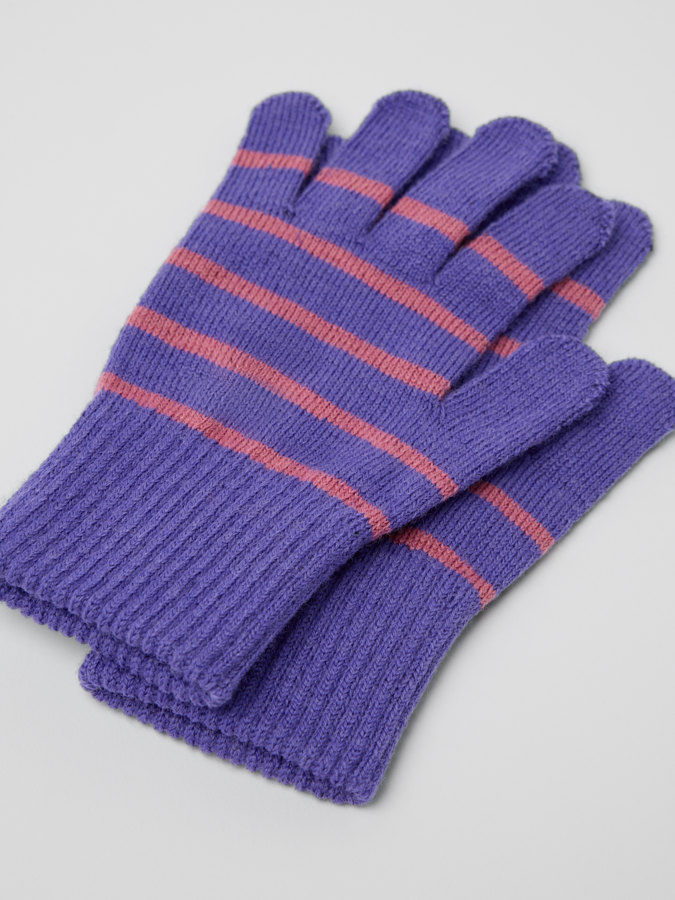 knitted gloves in wool blend