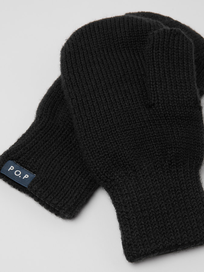 Double-knit mittens Merino wool