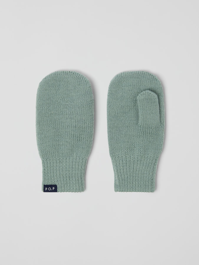 Double-knit mittens in merino wool