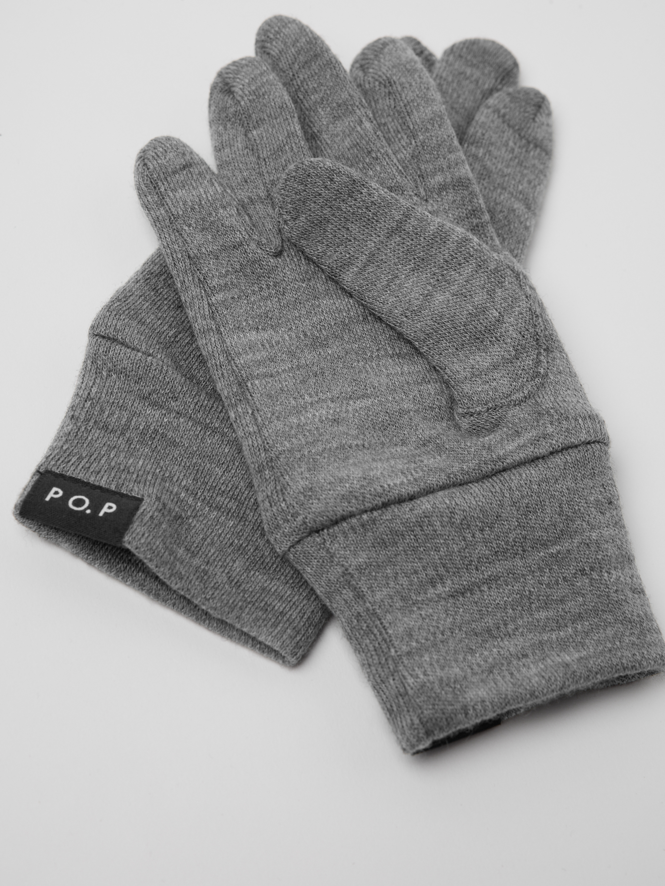 Liner merino wool gloves - Greymelange | Polarnopyret.com