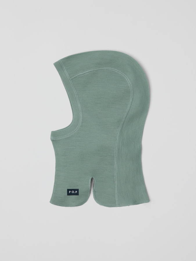 Solid color balaclava in merino wool