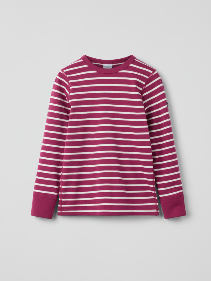 Striped long-sleeve top