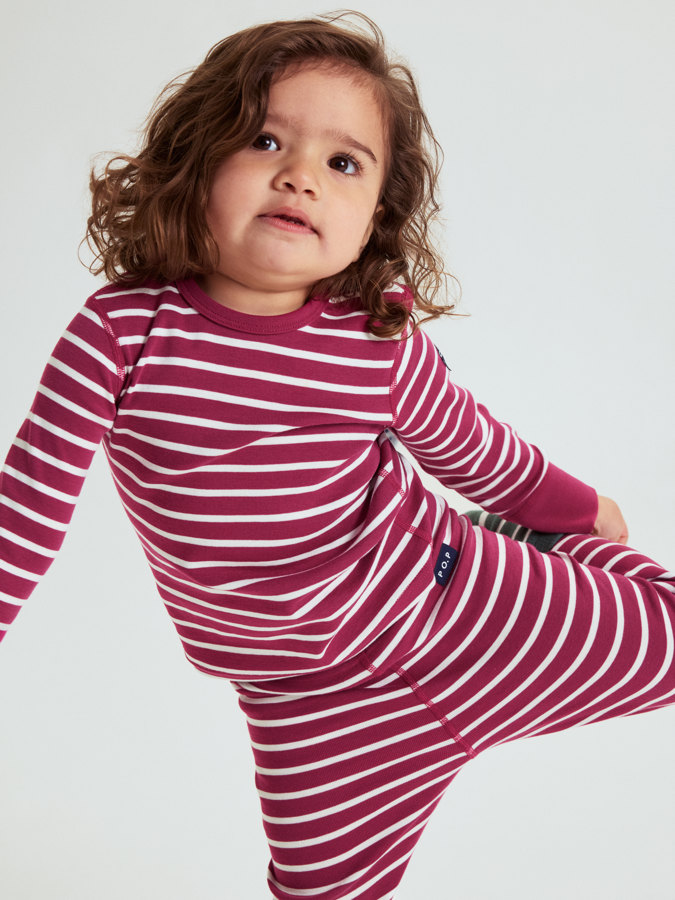 Striped long-sleeve top