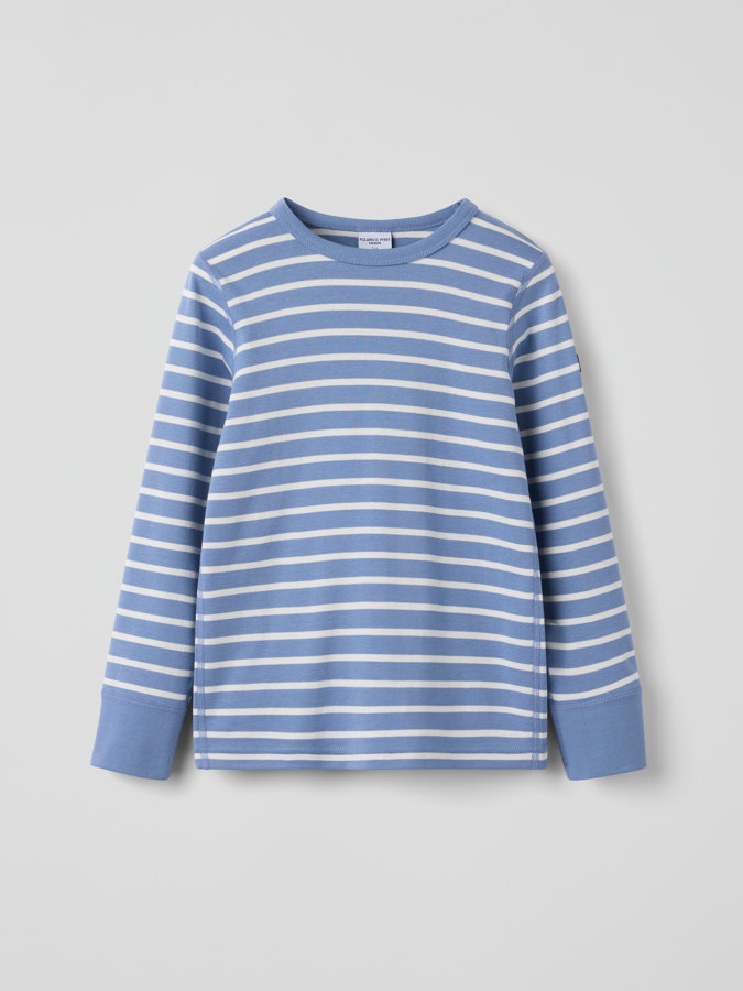 Striped long-sleeve top