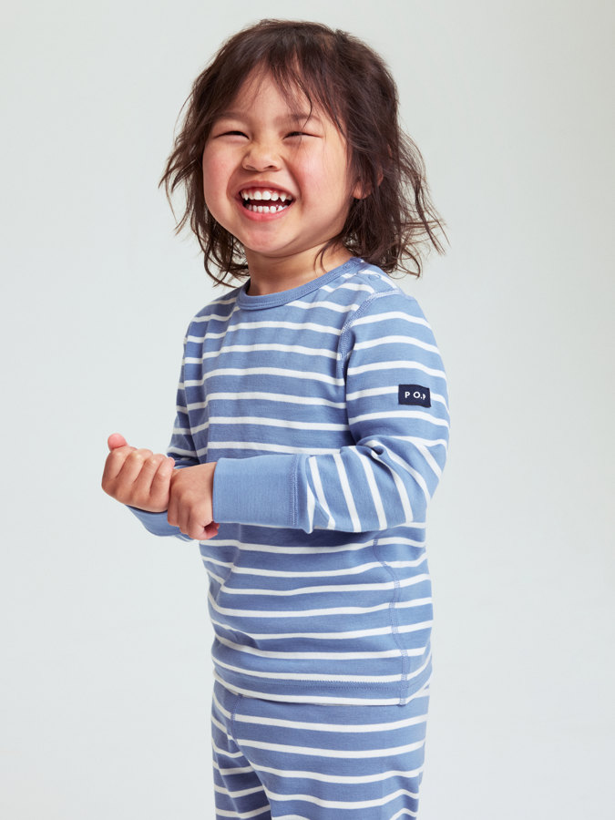 Striped long-sleeve top