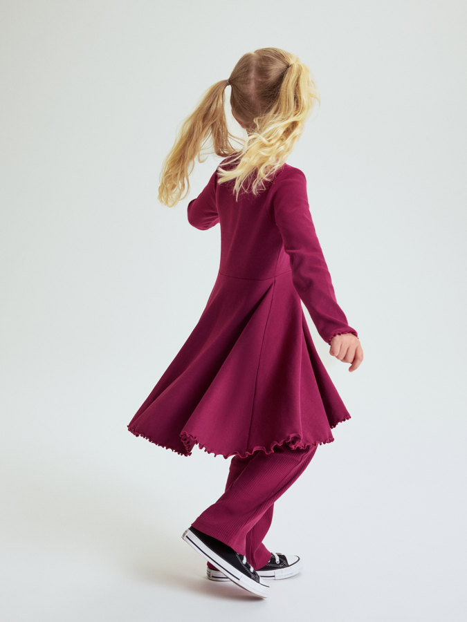 Ribbed twirl dress