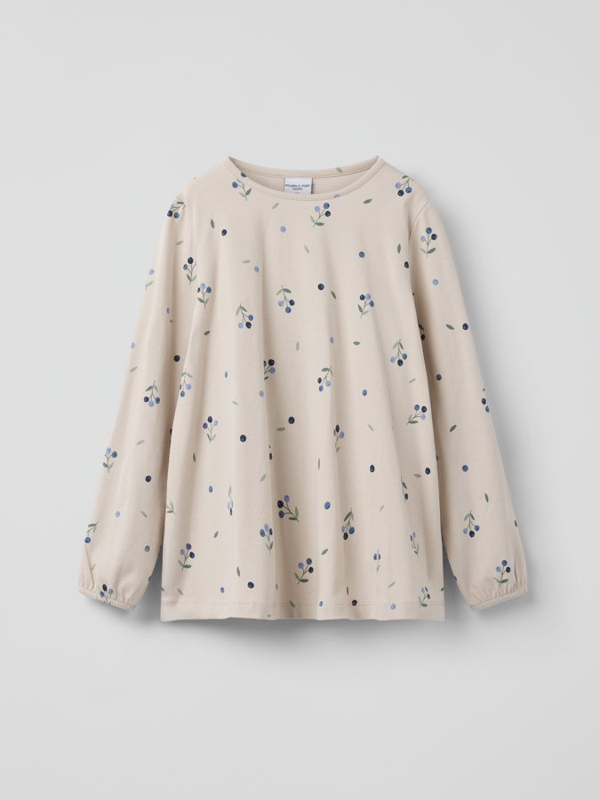 Long-sleeved top blueberry