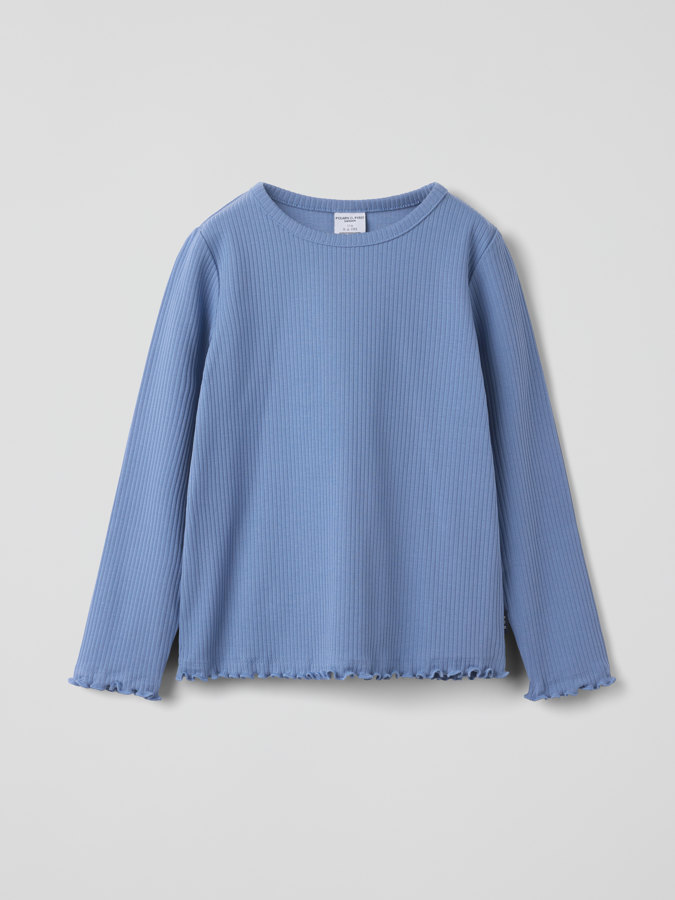 Ribbed long-sleeved top