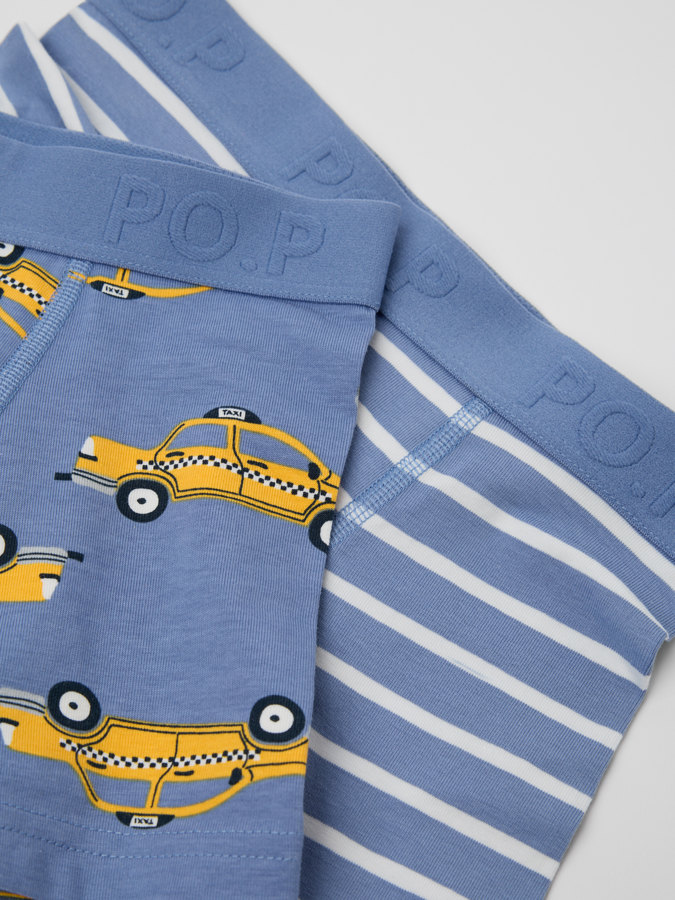 2-pack Boxers with car print