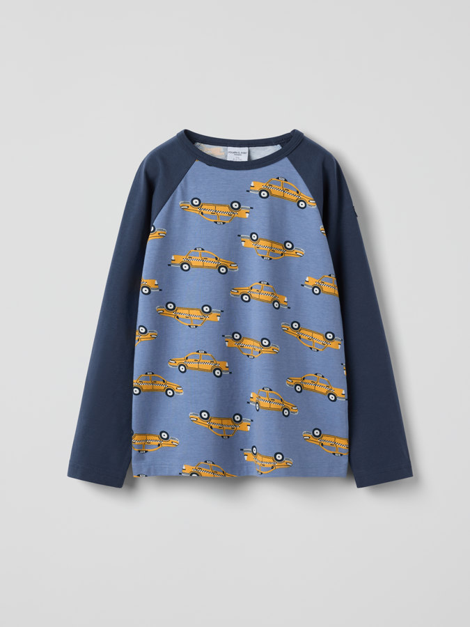 Long-sleeved t-shirt taxi cars