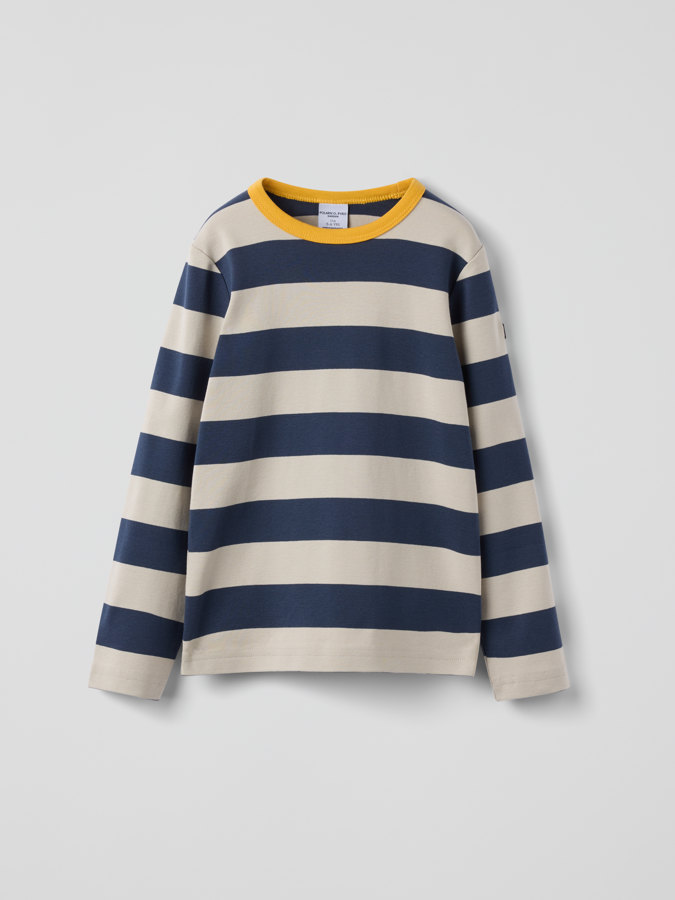 Striped long-sleeve top
