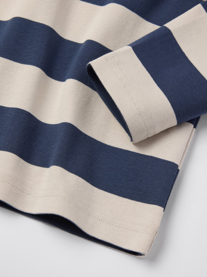 Striped long-sleeve top