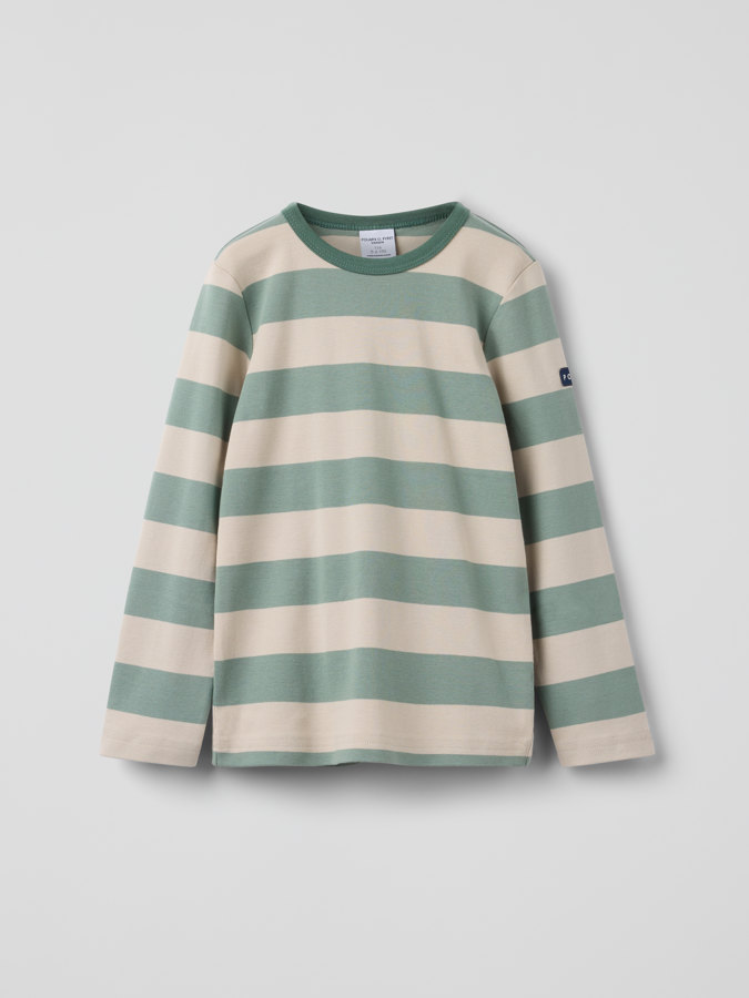Striped long-sleeve top