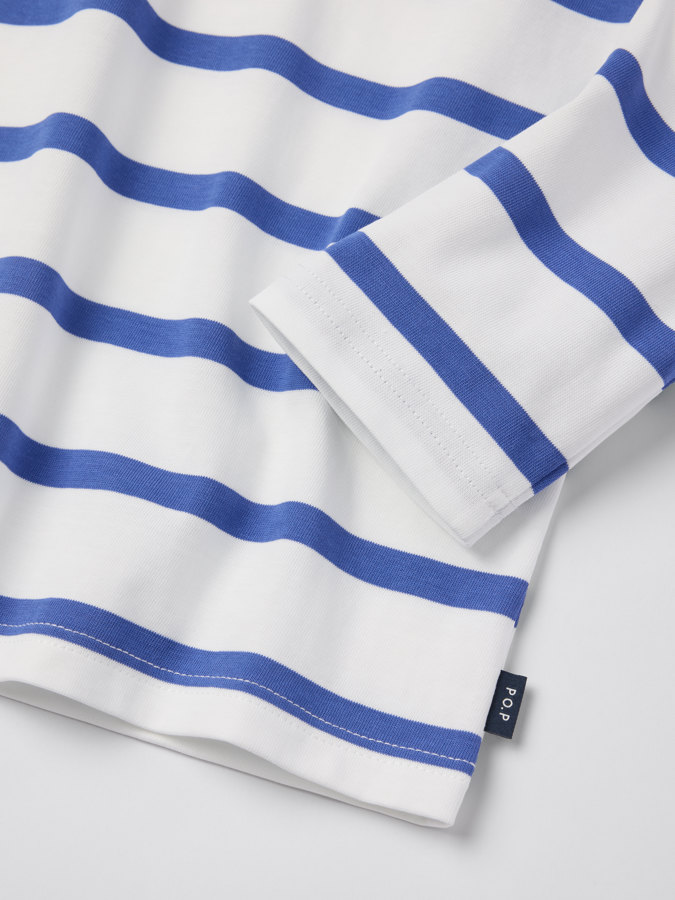 Striped long-sleeve top