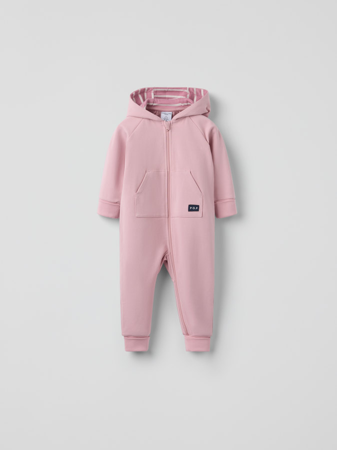 Sweatshirt onesie with hood