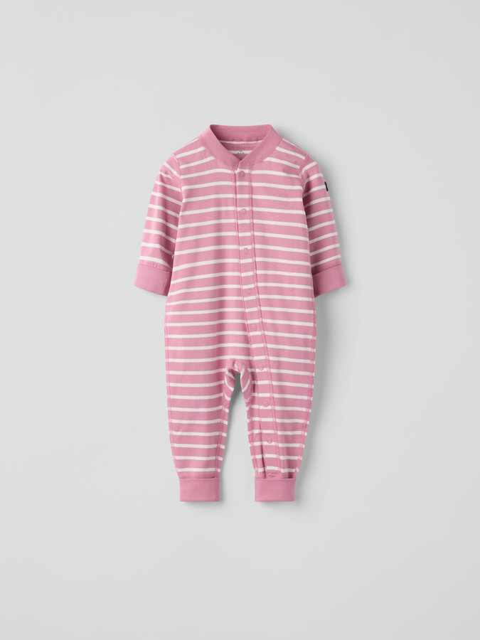 Striped jersey onesie