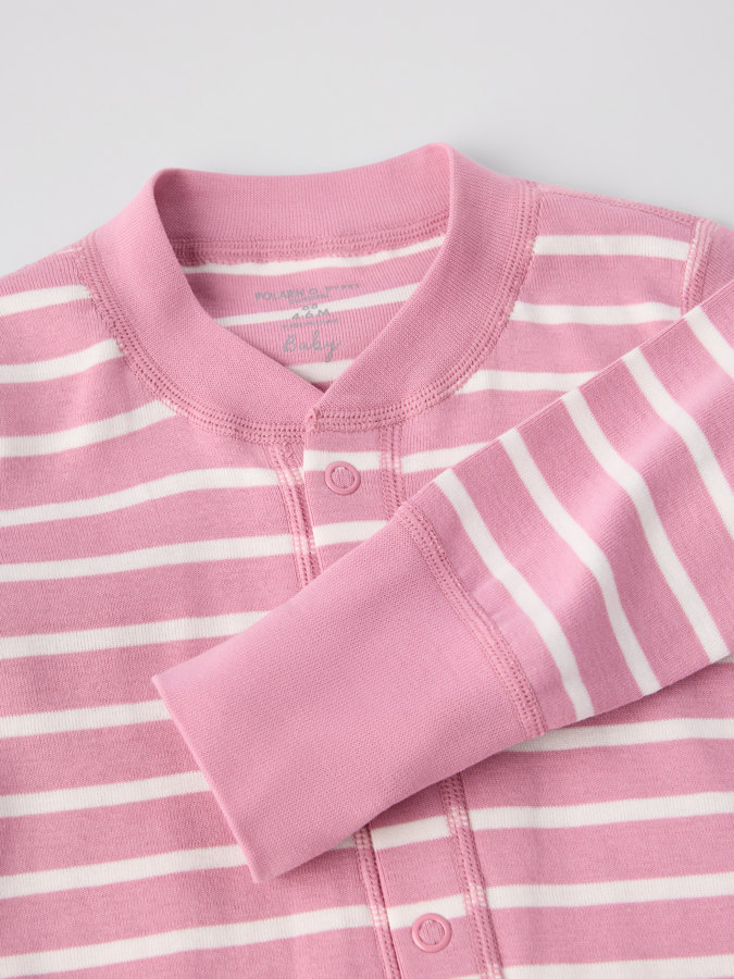Striped jersey onesie