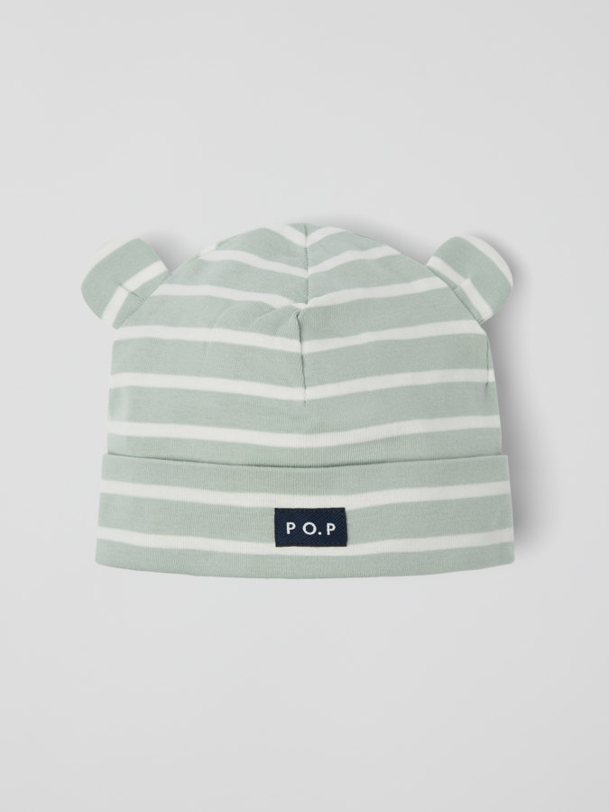 Stripey beanie with ears