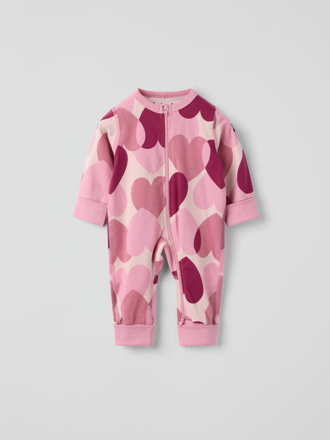 sleepsuit with heart print