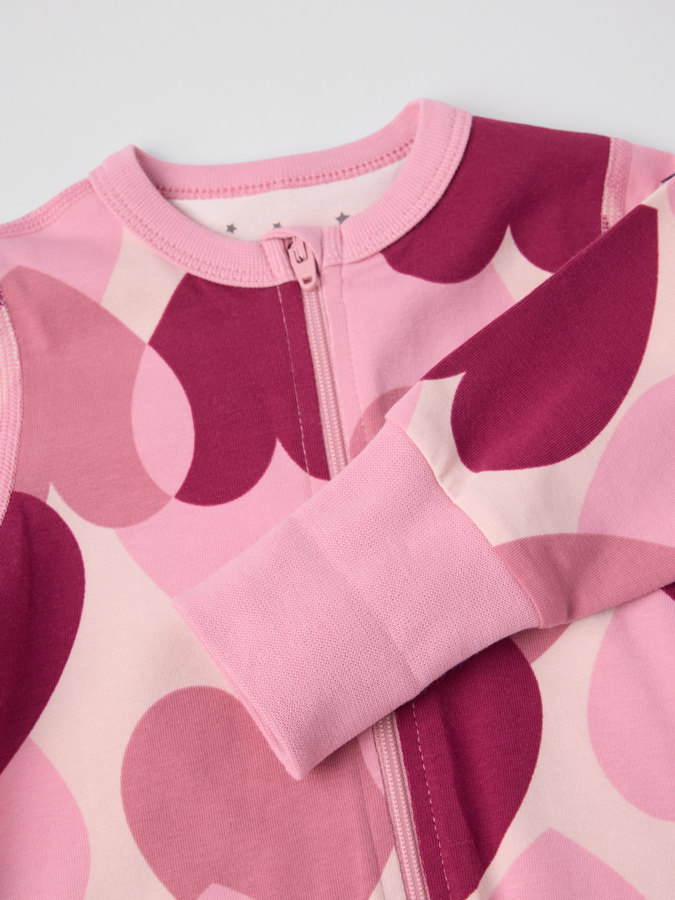 sleepsuit with heart print