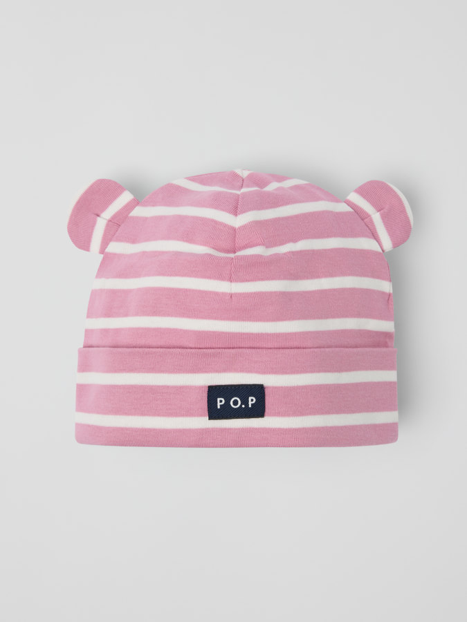 Stripey beanie with ears