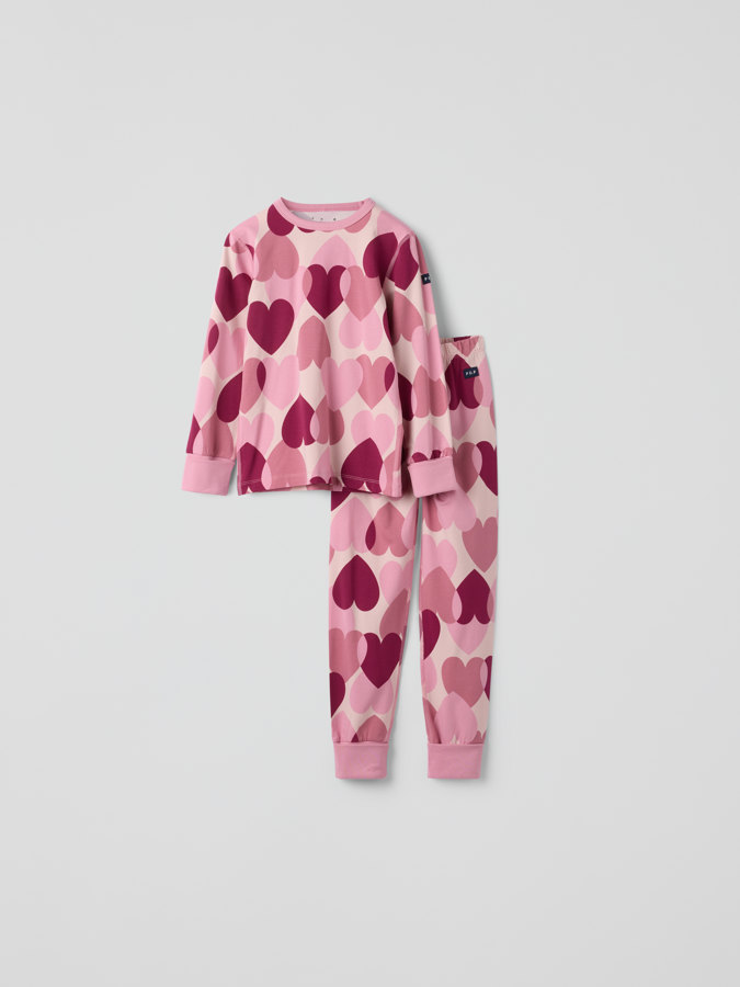 pyjamas with heart print