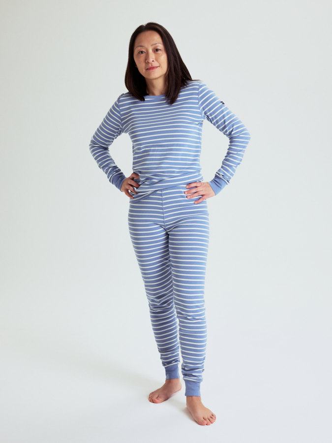 Striped set with top and knickers for adult