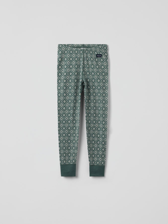 Long johns merino wool jacquard