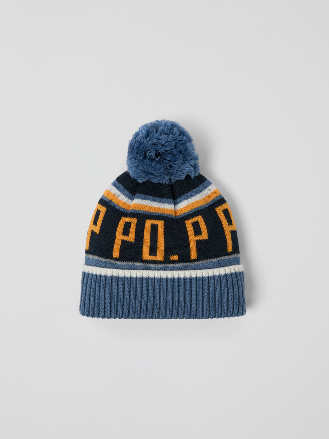 Knitted wool blend beanie
