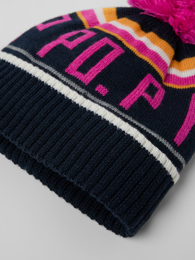 Knitted wool blend beanie