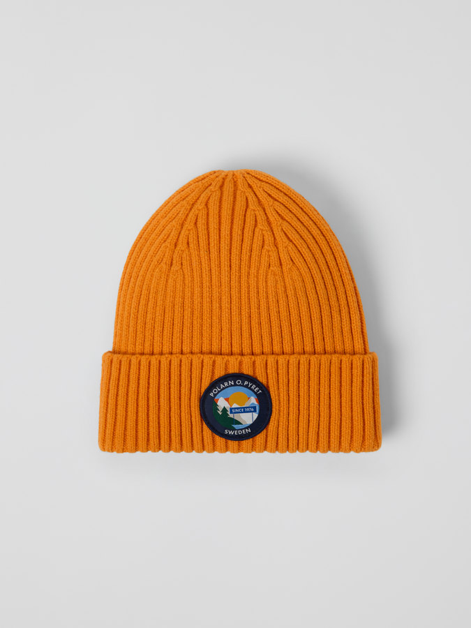 Ribbed beanie wool blend
