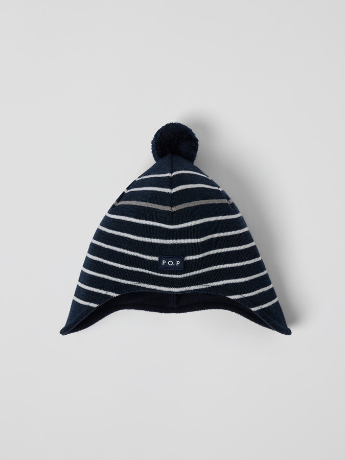 Windproof fleece lined hatwool blend jacquard