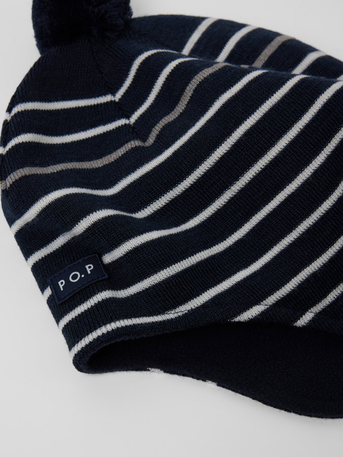 Windproof fleece lined hatwool blend jacquard