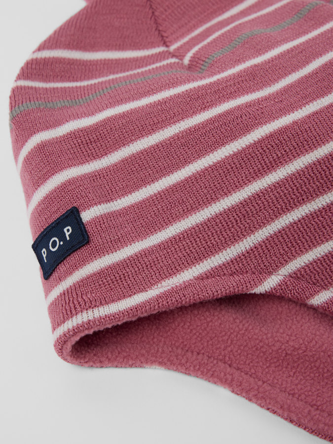 Windproof fleece lined hatwool blend jacquard