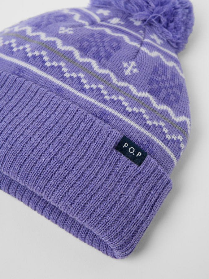 Windproof lined jacquard hat