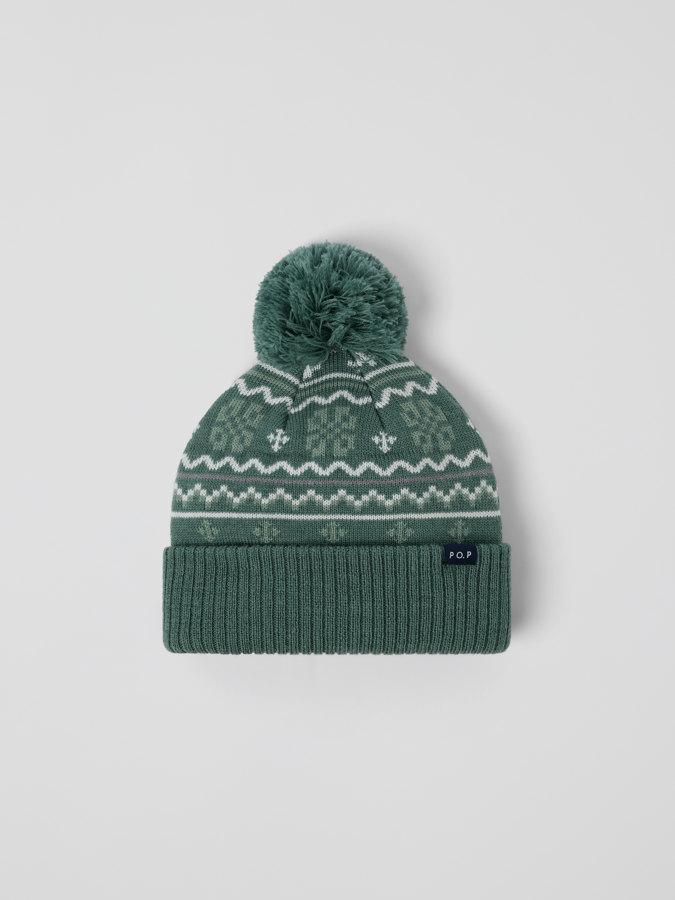 Windproof lined jacquard hat