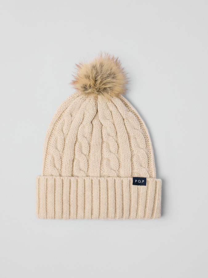 Cable knit hat wool blend Cable knit hat wool blend