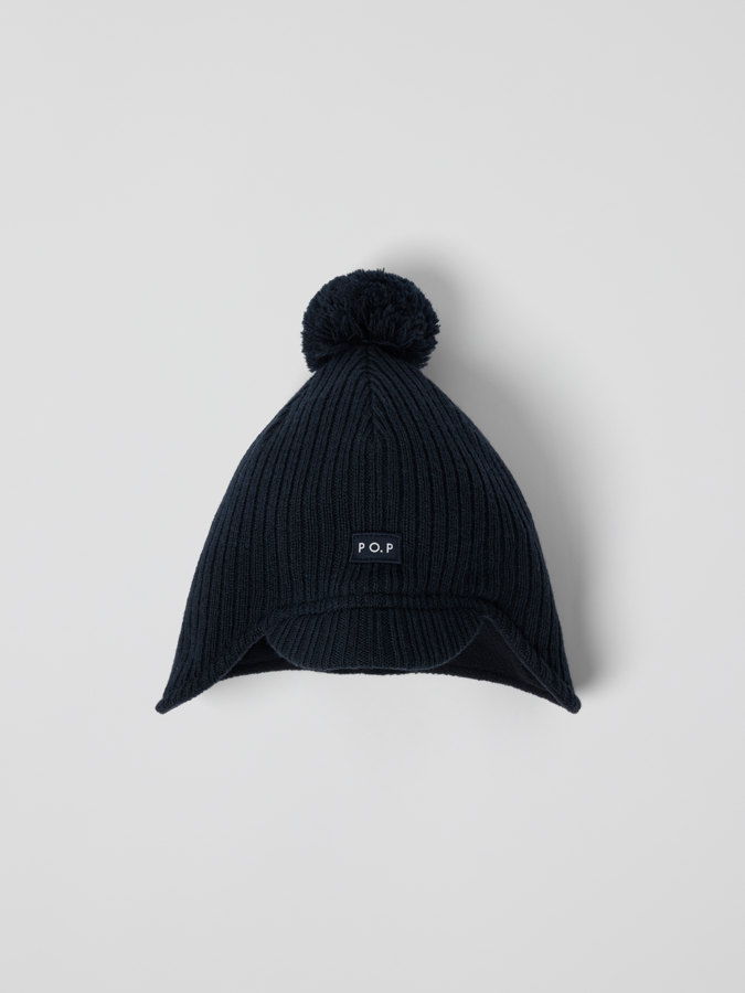Beanie wool blend fleece lining