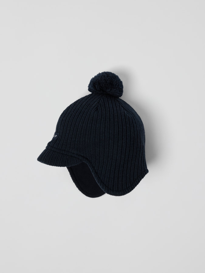 Beanie wool blend fleece lining