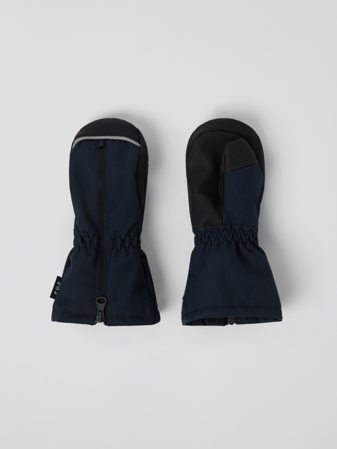 Padded mittens zip