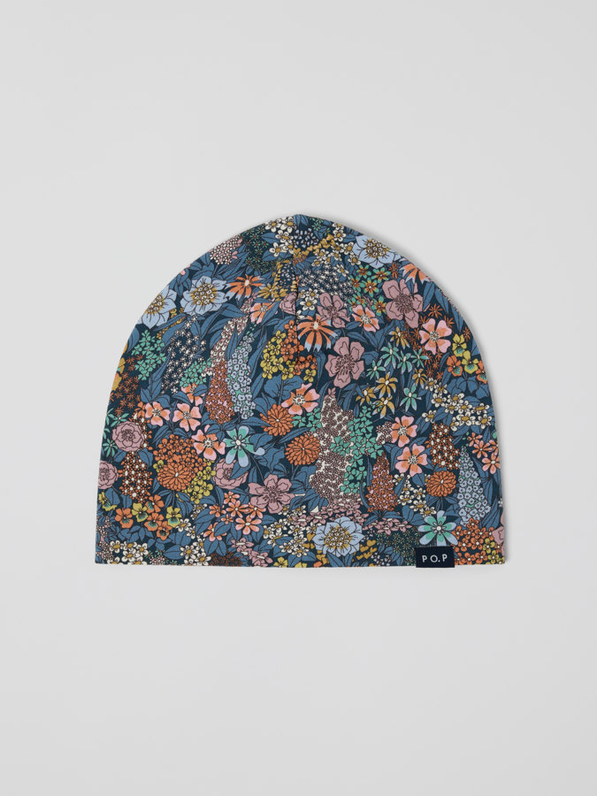 Jersey beanie with liberty print