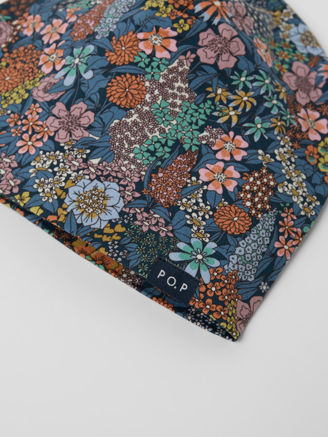 Jersey beanie with liberty print