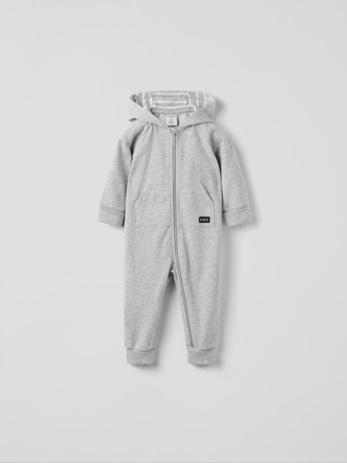 Sweatshirt onesie with hood