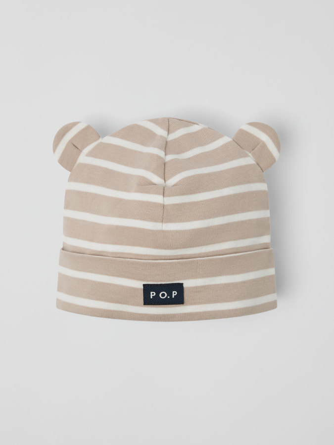 Stripey beanie with ears