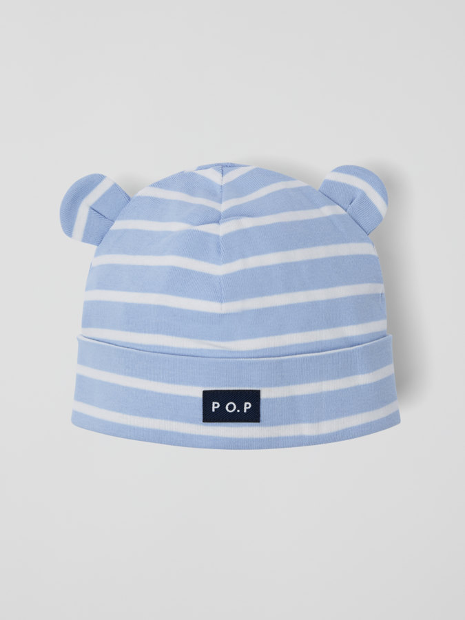 Stripey beanie with ears
