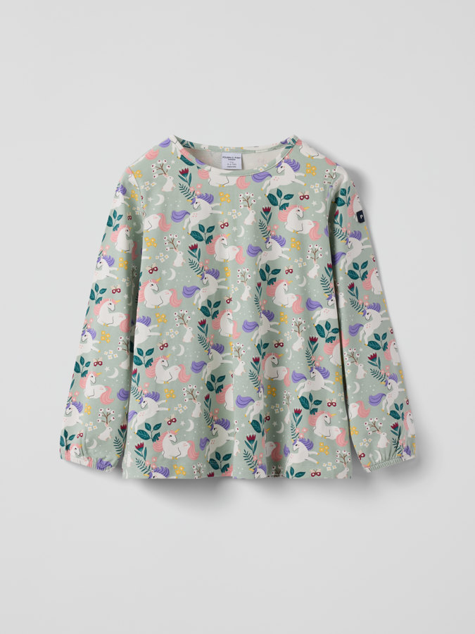 Long-sleeved top unicorns