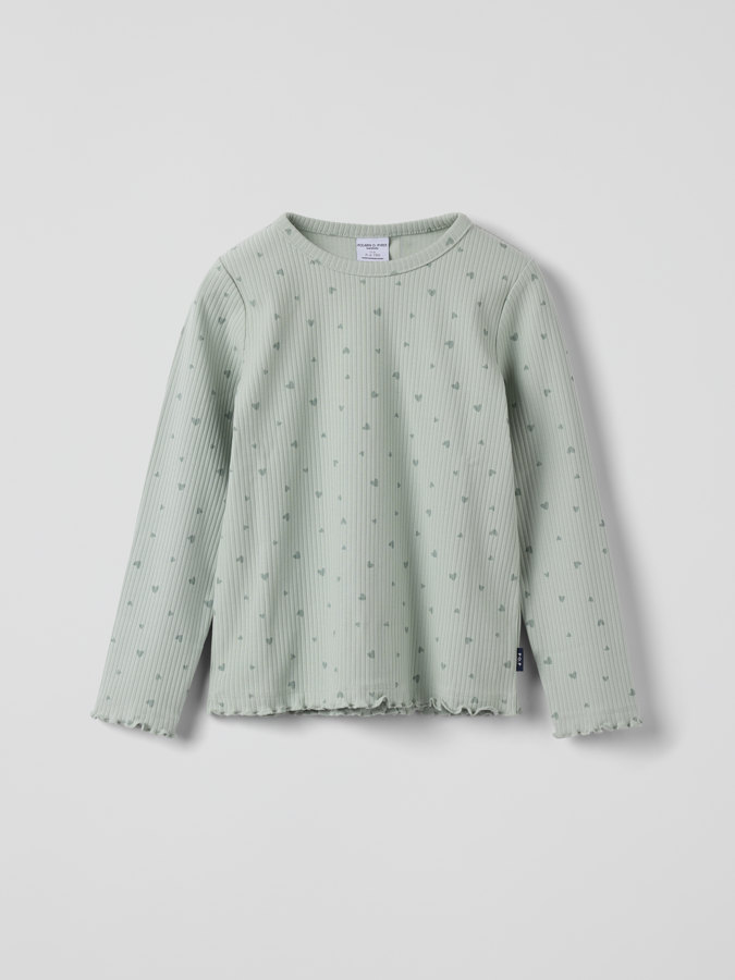 Long-sleeved top hearts