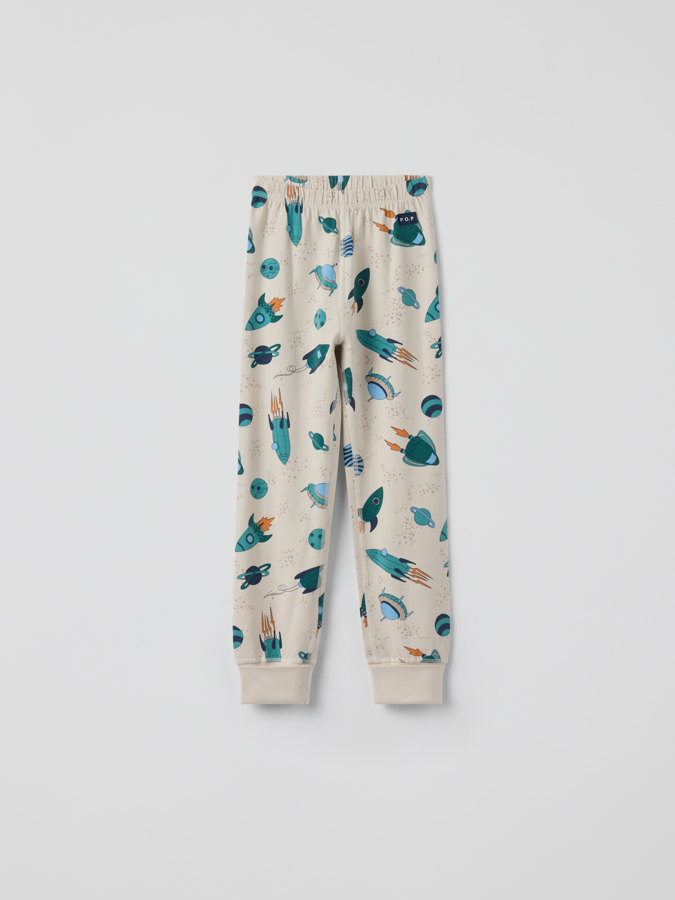 Two-piece spaceship pajamas