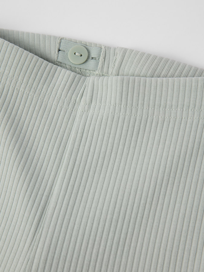 Flared ribbed jersey trousers